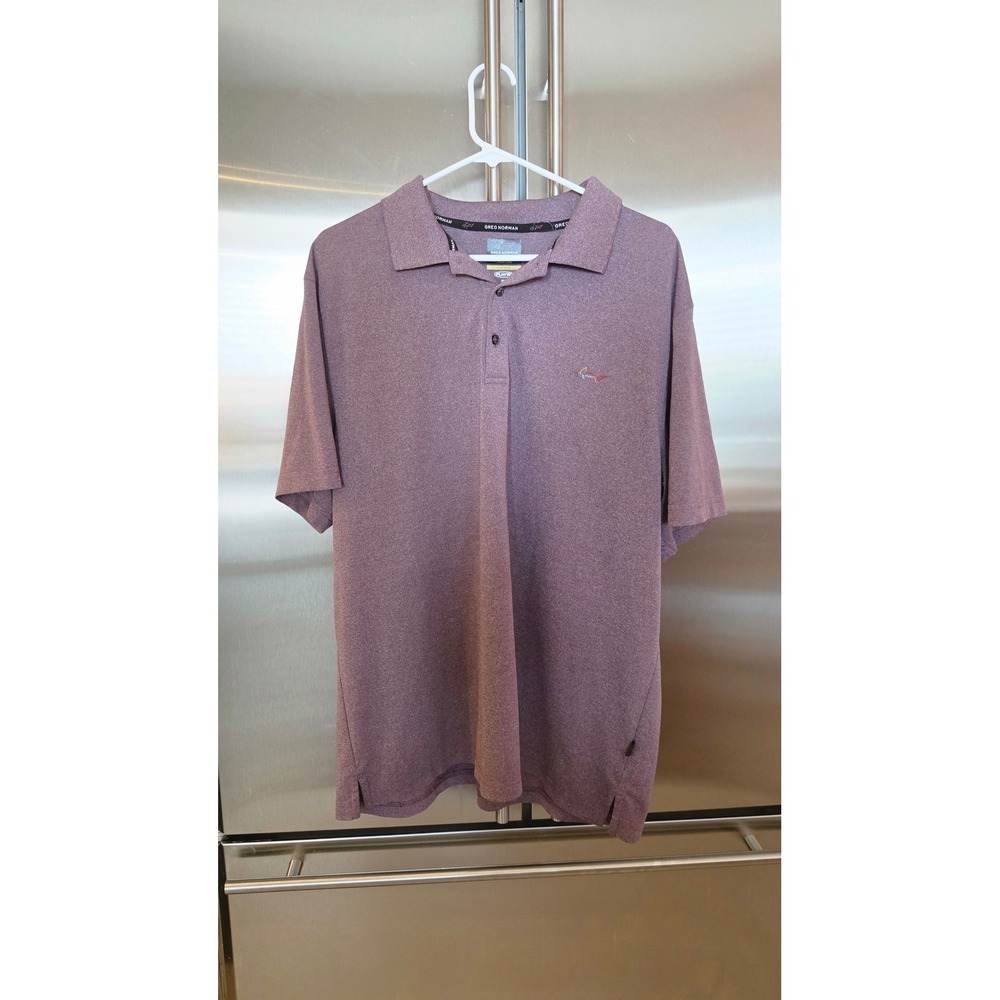 Greg Norman Tasso Elba Five Iron Polo Shirt Mens XL Purple PlayDry Golf Top